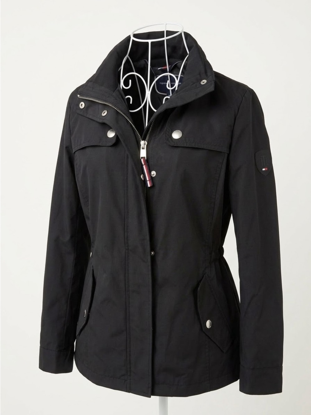 Tommy Hilfiger Women’s Black Utility Field Jacket Cinch Waist Like New / Size S
